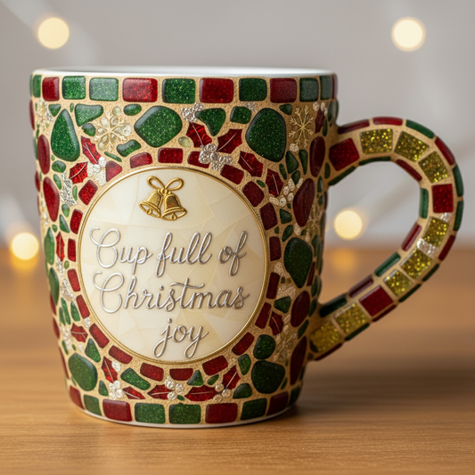 💖Seaglass Cup Full Of Christmas Joy